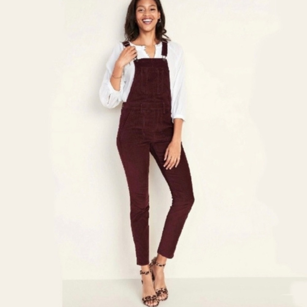 Old Navy Velvet Stretch Overalls - Tall Size